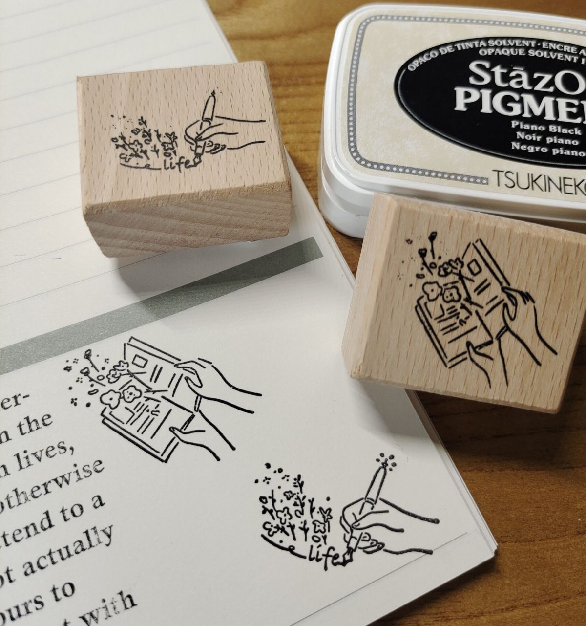 Girl Character Retro Wooden Stamp - Image 2