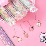 Glittery unicorn cat sakura kawaii ruler - Image 4