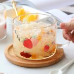 Strawberry glass cup