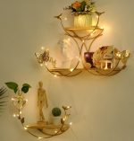 Gold color cute wall decorative shelf - Image 2