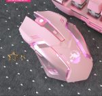 Pink Girl Gaming Set Mechanical Keyboard Mouse Headset - Image 8