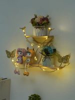 Gold color cute wall decorative shelf - Image 12