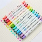 12pcs Double headed Milkliner Highlighters