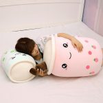 A cup of milk tea with pearl plush pillow - Image 3