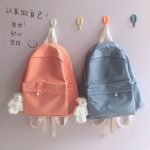 Solidcolor waterproof korean style Backpack