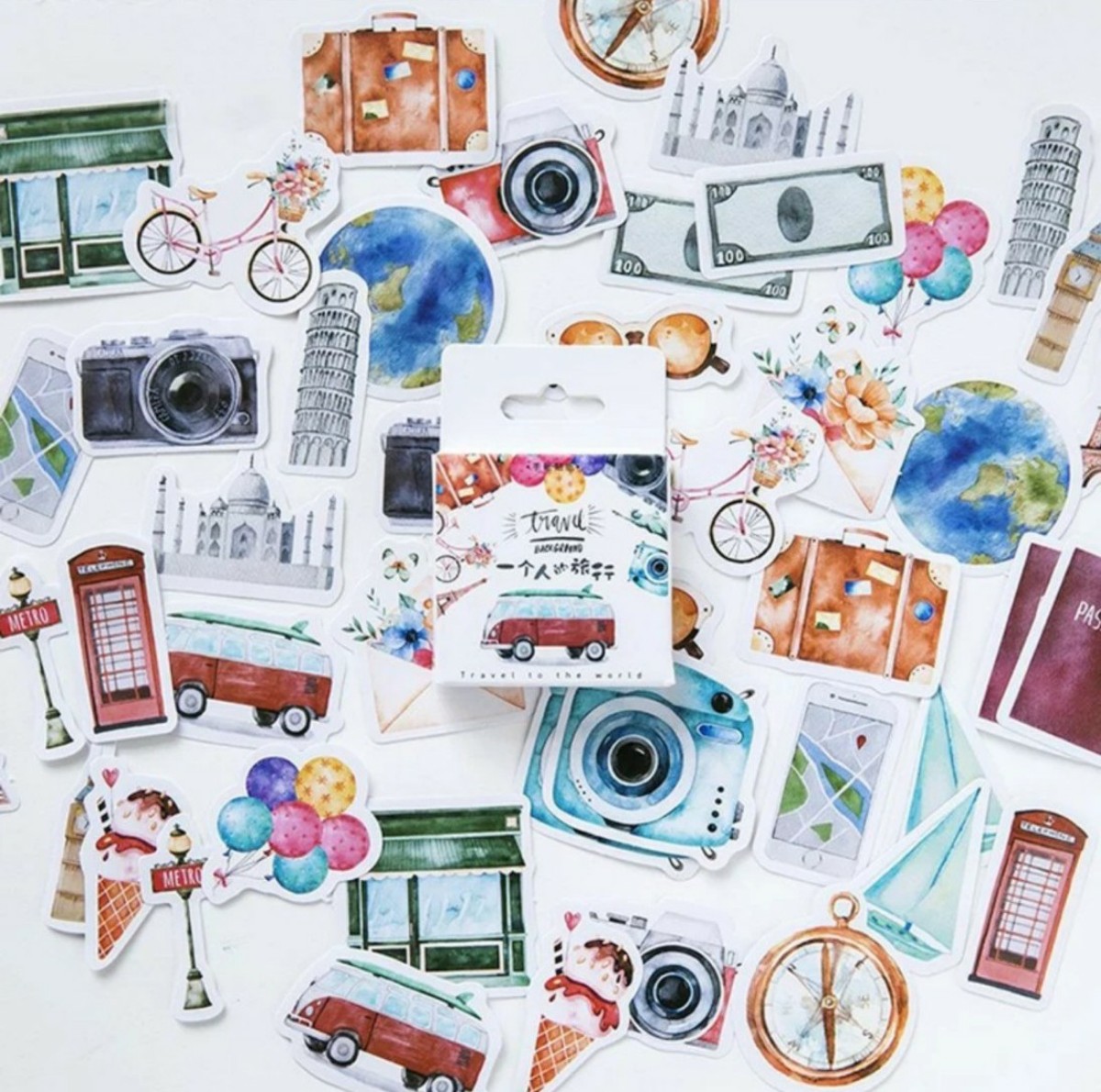 45pcs Travel stickers