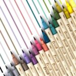 Retro color dual brush marker pen