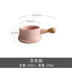 Pink grey one person breakfast tableware - Image 7