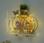 Gold color cute wall decorative shelf - Image 4