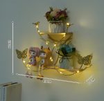 Gold color cute wall decorative shelf - Image 5