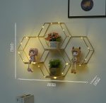 Gold color cute wall decorative shelf - Image 9