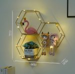 Gold color cute wall decorative shelf - Image 8