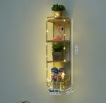 Gold color cute wall decorative shelf - Image 11