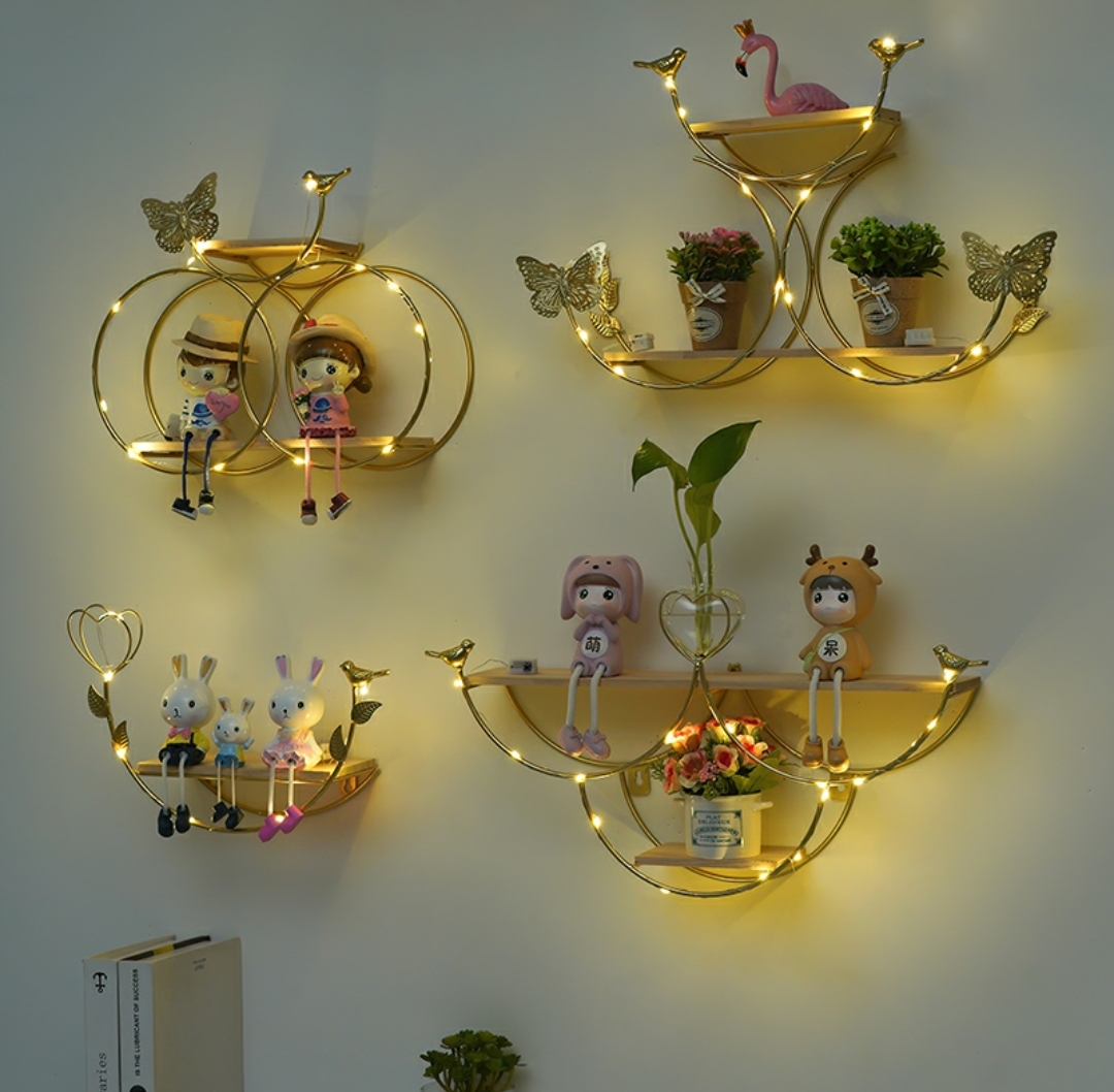 Screenshot_20210320-205912 Gold color cute wall decorative shelf - Image 1