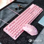Pink Girl Gaming Set Mechanical Keyboard Mouse Headset - Image 2