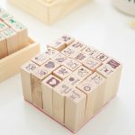 Happy Life Love Diary 25pcs Wooden Stamp set