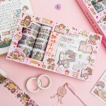 Kawaii Girl Daily Life 10pcs Washi Tape and 10pcs Sticker lor - Image 11