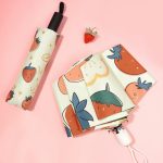 Sweet Strawberry Rain & Sun Dual Use Umbrella - Image 2