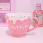 Sweet Strawberry Pink one person Cute Cup Bowl - Image 4