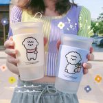 Kawaii Alpaca Frosted Milk Coffee Glass Cup with Lid and Spoon - Image 7