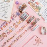 Kawaii Girl Daily Life 10pcs Washi Tape and 10pcs Sticker lor - Image 2