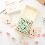 Happy Life Love Diary 25pcs Wooden Stamp set - Image 3