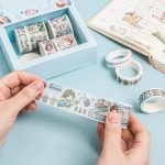 Kawaii Girl Daily Life 10pcs Washi Tape and 10pcs Sticker lor - Image 3