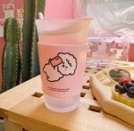 Kawaii Alpaca Frosted Milk Coffee Glass Cup with Lid and Spoon - Image 10