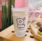 Kawaii Alpaca Frosted Milk Coffee Glass Cup with Lid and Spoon - Image 9