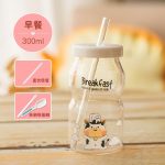 Super Cute Milk Water Cup with Loose Lid and Straw - Image 8