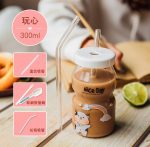 Super Cute Milk Water Cup with Loose Lid and Straw - Image 9