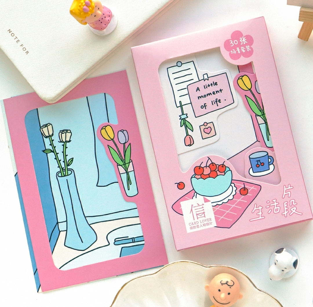 Screenshot_20210410-221930 Happy Life Pink Cute Postcard - Image 1