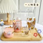 Japanese style one person drinking teapot with single cup