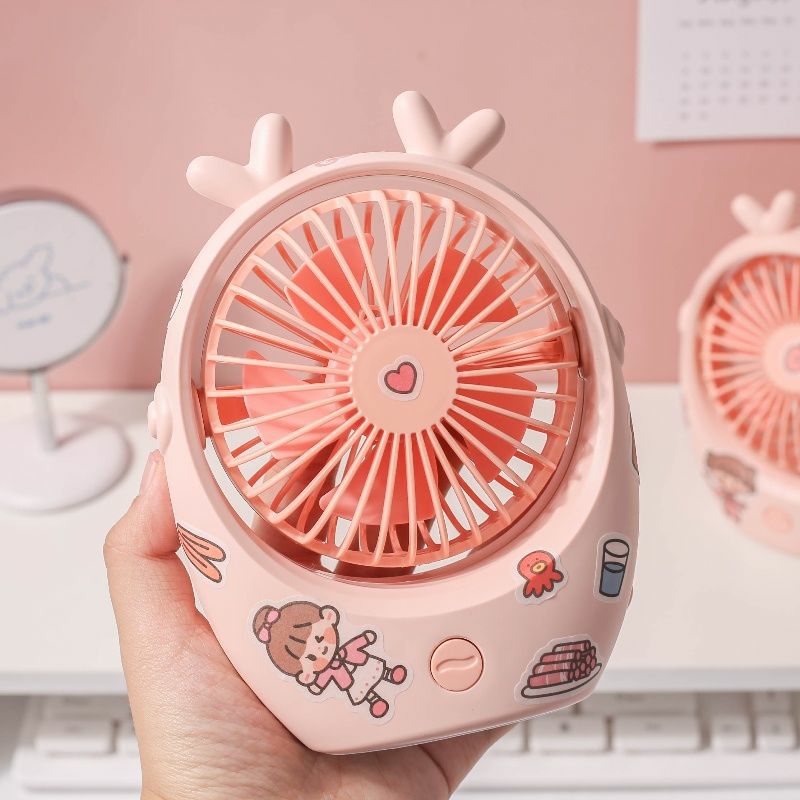 -1482514626 Kawaii Mini Portable Summer Desk Fan - Image 1