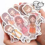 102pcs Kawaii Four Season wear Cute Girl Card for Journal (Non Sticky) - Image 11