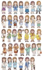 102pcs Kawaii Four Season wear Cute Girl Card for Journal (Non Sticky) - Image 7