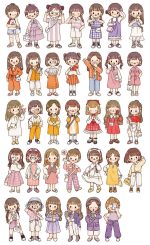 102pcs Kawaii Four Season wear Cute Girl Card for Journal (Non Sticky) - Image 6