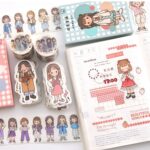102pcs Kawaii Four Season wear Cute Girl Card for Journal (Non Sticky) - Image 2