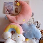Rainbow Cloud Moon Soft Pillow Plush
