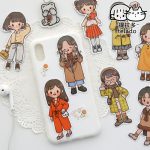 102pcs Kawaii Four Season wear Cute Girl Card for Journal (Non Sticky) - Image 4