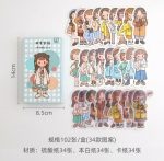102pcs Kawaii Four Season wear Cute Girl Card for Journal (Non Sticky) - Image 13