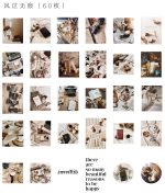 60pcs Recollection Time Corner Bullet Journal Deco Sticker - Image 12