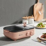 Bear Korean electric grill pan hot pot barbecue all-in-one machine multi-function frying and cooking dual-purpose - Image 2