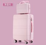 Pastel Solid Color Trolley Suitcase - Image 9