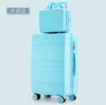 Pastel Solid Color Trolley Suitcase - Image 8
