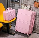 Pastel Solid Color Trolley Suitcase - Image 4