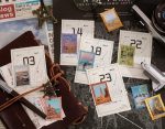 60pcs World Travel Retro Bronzing Stamp Stickers - Image 14