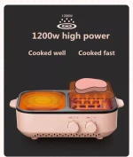 Bear Korean electric grill pan hot pot barbecue all-in-one machine multi-function frying and cooking dual-purpose - Image 9