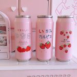 Pink Strawberry Thermal Flask With Straw Stainless Steel Tumbler Mug - Image 10