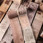 Retro European Handwriting Journal Deco Paper Tape